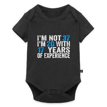 37 Years Old Birthday Funny Birthday Idea Humor 37 - Baby Premium short-sleeve bodysuit - black - Front
