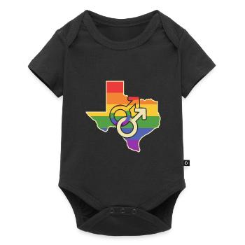 Gay Love Texas Card Design for LGBT+ Texans - Baby Premium short-sleeve bodysuit - black - Front