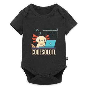 Codesolotl Pun Design for Axolotl Lovers - Baby Premium short-sleeve bodysuit - black - Front