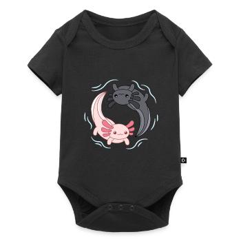 Axolotl Anime Yin Yang Design for Axolotl Fans - Baby Premium short-sleeve bodysuit - black - Front