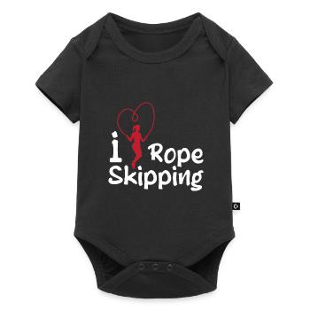 Ich liebe Seilspringen Design für Seilspringer - Baby Premium Kurzarmbody - Schwarz - Vorne