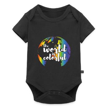 LGBT The world is colorful - Baby Premium short-sleeve bodysuit - black - Front