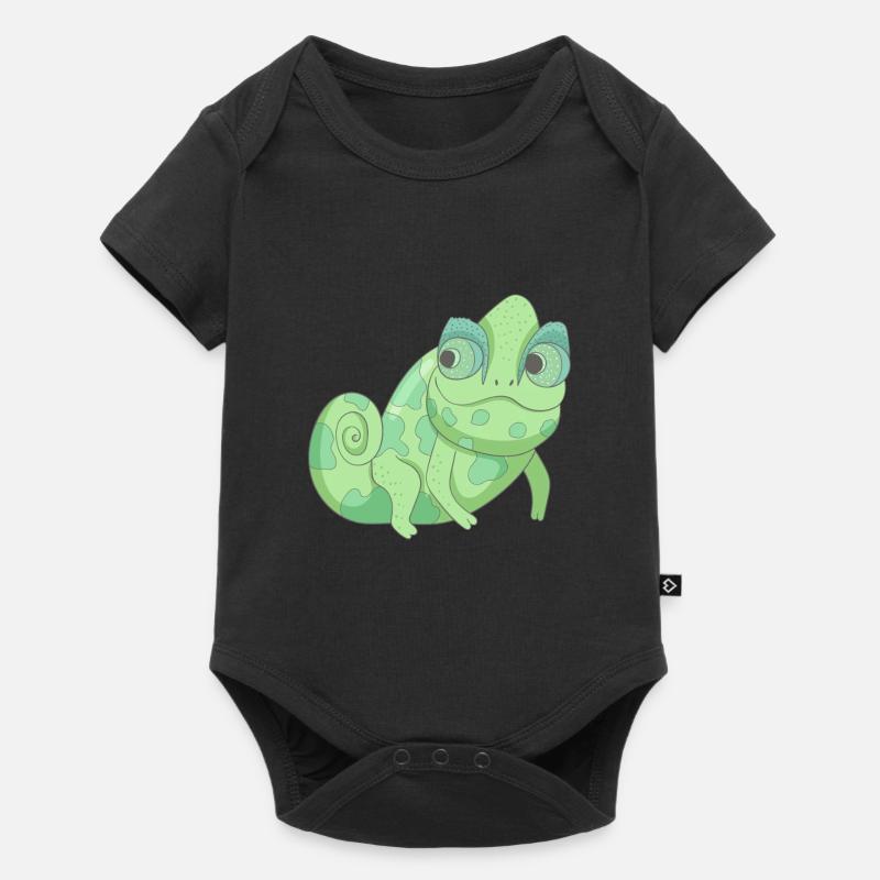 Chaméléon vert - Body à manches courtes Premium Bébé - noir
