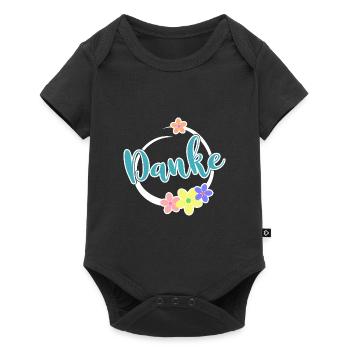 Merci cadre Décoration Merci Merci - Body à manches courtes Premium Bébé - noir - Devant