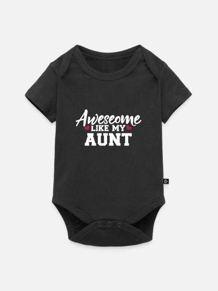 Tante - Baby Premium kortärmad bodysuit - svart