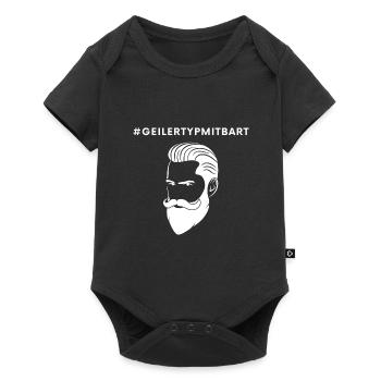 Geiler Typ Mit Bart Bartträger Barbier Vollbart - Baby Premium Kurzarmbody - Schwarz - Vorne