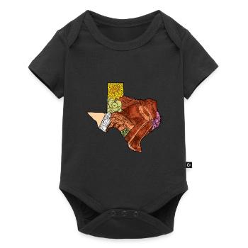 Conception de carte barbecue pour les amoureux du Texas - Body à manches courtes Premium Bébé - noir - Devant