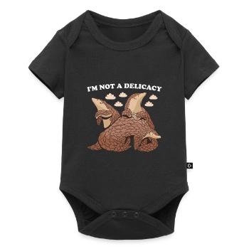 Je ne suis pas un pangolin délicat - Body à manches courtes Premium Bébé - noir - Devant