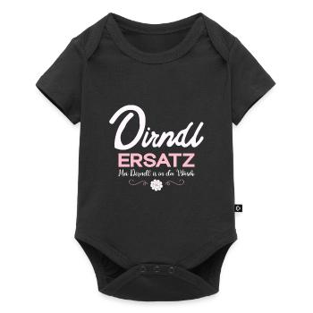 Damen Dirndl Ersatz Trachten Ersatz Bluse Kirmes - Baby Premium Kurzarmbody - Schwarz - Vorne