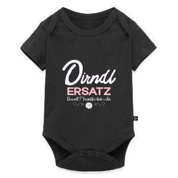 Damen Dirndl Ersatz Trachten Ersatz Bluse Kirmes - Baby Premium Kurzarmbody - Schwarz - Vorne