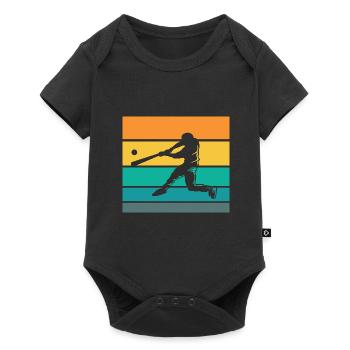 Baseball Baseball Player Baseball Bat Batter - Baby Premium short-sleeve bodysuit - black - Front