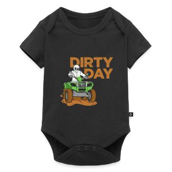 Dirty Day ATV Design für Quad-Fahrer - Baby Premium Kurzarmbody - Schwarz - Vorne
