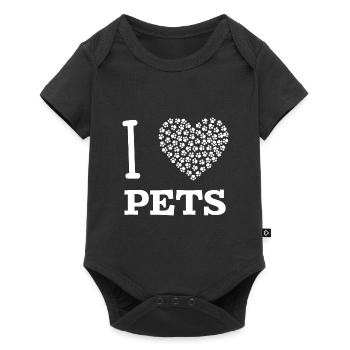 I love Pets - Pets - Pets - fun4m3 - Baby Premium short-sleeve bodysuit - black - Front