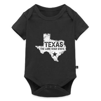 Lone Star Texas Kartendesign für stolze Texaner - Baby Premium Kurzarmbody - Schwarz - Vorne