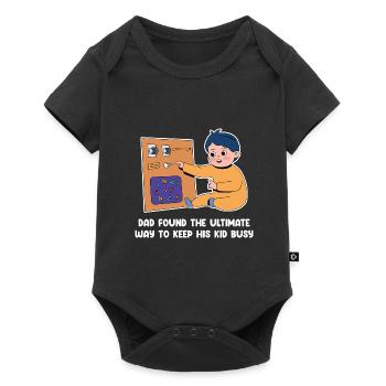 Fête des pères et design pour enfants - Body à manches courtes Premium Bébé - noir - Devant