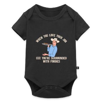 Kellner in Texas Design für stolze Texaner - Baby Premium Kurzarmbody - Schwarz - Vorne