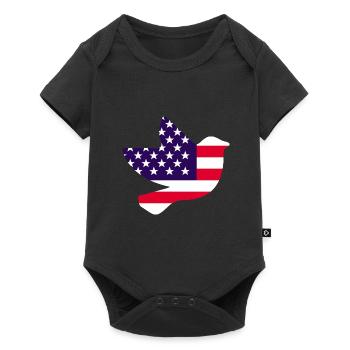 US America Flag Dove Design for Pigeon Lovers - Baby Premium short-sleeve bodysuit - black - Front