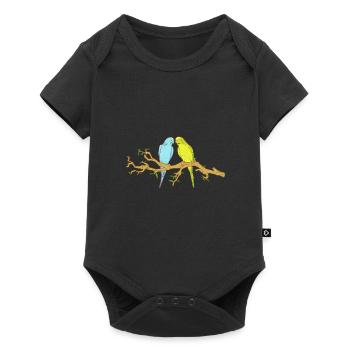 perruches - Body à manches courtes Premium Bébé - noir - Devant