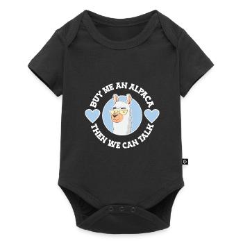Buy Me An Alpaca Funny Alpaca - Baby Premium short-sleeve bodysuit - black - Front