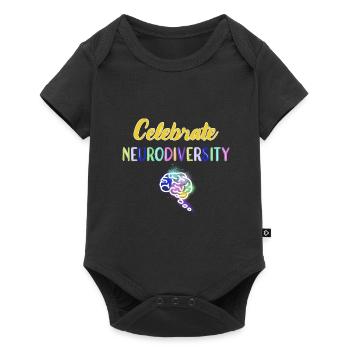 Neurodiversity Autimsus ADHD dyslexia - Baby Premium short-sleeve bodysuit - black - Front