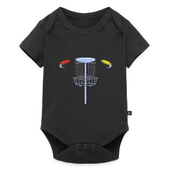 Disc Golf Frisbee - Baby Premium short-sleeve bodysuit - black - Front