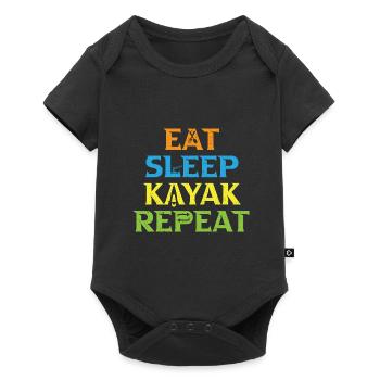 Kayak Boat Canoe Paddle Boat Double Paddle - Baby Premium short-sleeve bodysuit - black - Front