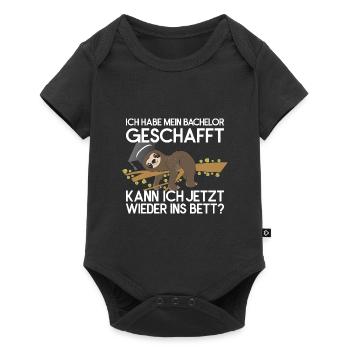 Sloth Faulenzer Süßes Faultier Geschenk - Baby Premium Kurzarmbody - Schwarz - Vorne
