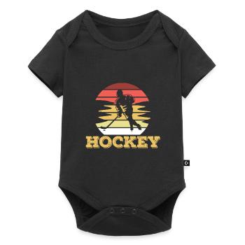 Hockey sur glace Patins Puck Hockey Femmes - Body à manches courtes Premium Bébé - noir - Devant
