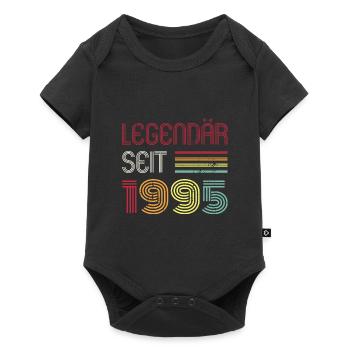 Legendär Seit 1995 Jahr Retro 95er Jahrgang - Baby Premium Kurzarmbody - Schwarz - Vorne