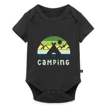 Camping Camper Tents Wohmbobil Caravan - Baby Premium short-sleeve bodysuit - black - Front