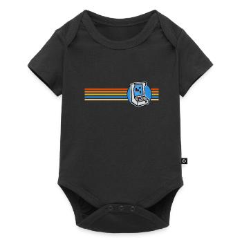 Gamer Vintage Retro Gaming Arcade - Video Game - Baby Premium short-sleeve bodysuit - black - Front