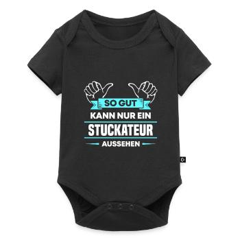 Stuckateur Design für stolze Handwerker - Baby Premium Kurzarmbody - Schwarz - Vorne