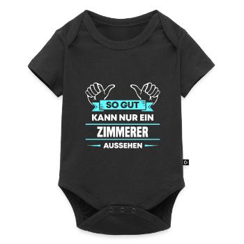 Zimmerer Design für stolze Handwerker - Baby Premium Kurzarmbody - Schwarz - Vorne