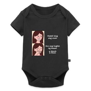 Exam design for young proud Pinoys - Baby Premium short-sleeve bodysuit - black - Front