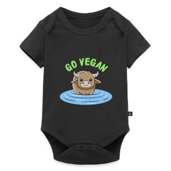 Conception de buffle d’eau pour les fiers végétaliens - Body à manches courtes Premium Bébé - noir - Devant