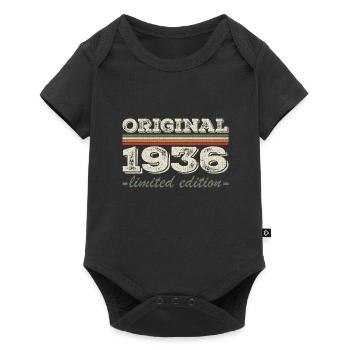 Légende depuis 1936 Né en 1936 Anniversaire 1936 - Body à manches courtes Premium Bébé - noir - Devant