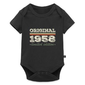 Legend since 1958 Born 1958 Birthday 1958 - Baby Premium short-sleeve bodysuit - black - Front