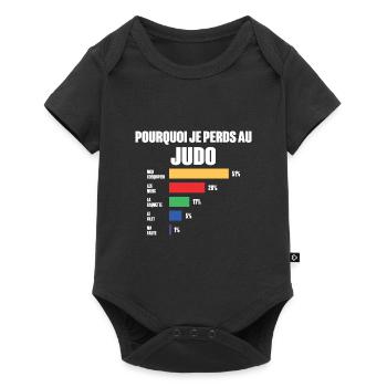 Maillot Judo je peux pas j'ai Judo - Body à manches courtes Premium Bébé - noir - Devant