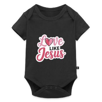 L’amour comme Jésus - Design chrétien Foi Dieu - Body à manches courtes Premium Bébé - noir - Devant