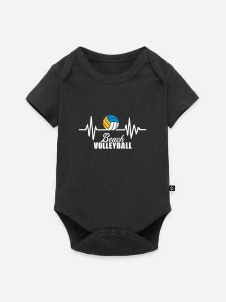 Beachvolleyball - Baby Premium Kurzarmbody - Schwarz