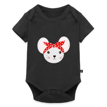 Cute Mouse - Body à manches courtes Premium Bébé - noir - Devant