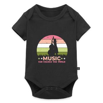 Musician Music Rhythm Clef - Baby Premium short-sleeve bodysuit - black - Front