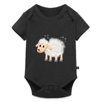 Farmer Farmer Comic Cartoon Moutons Laine Mouton - Body à manches courtes Premium Bébé - noir - Devant