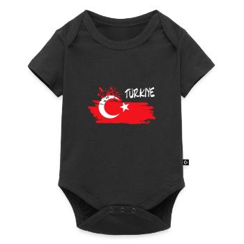 Türkei - Baby Premium Kurzarmbody - Schwarz - Vorne