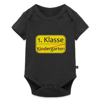 Kindergarten Schule 1 Klasse - Baby Premium Kurzarmbody - Schwarz - Vorne