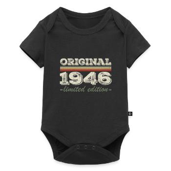 Legend since 1946 Born 1946 Birthday 1946 - Baby Premium short-sleeve bodysuit - black - Front