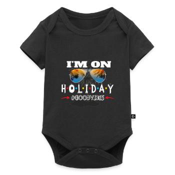 Je suis en vacances - Body à manches courtes Premium Bébé - noir - Devant