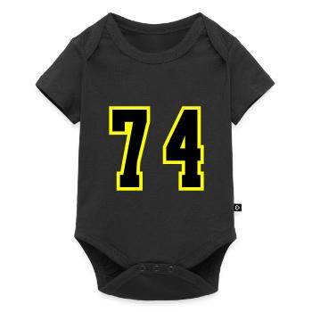 Maillot à 74 numéros - Body à manches courtes Premium Bébé - noir - Devant