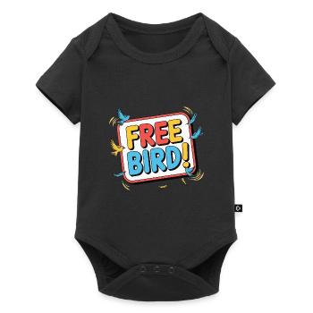 Free Bird - frei wie ein Vogel - Baby Premium short-sleeve bodysuit - black - Front