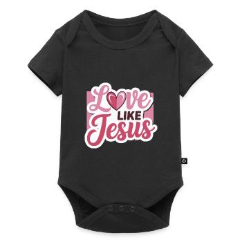 L’amour comme Jésus - Design chrétien Foi Dieu - Body à manches courtes Premium Bébé - noir - Devant